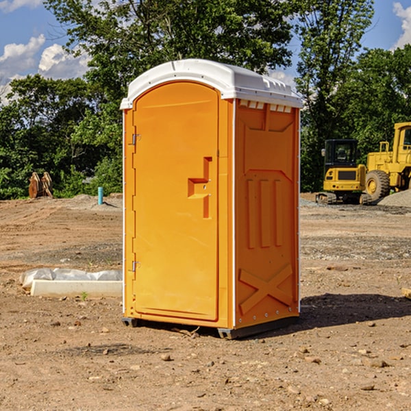 can i customize the exterior of the porta potties with my event logo or branding in Green Bluff